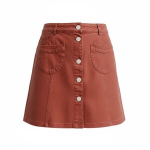 Charlotte Russe Women's Y2K Cabernet Button Down Mini Skirt - Size Medium